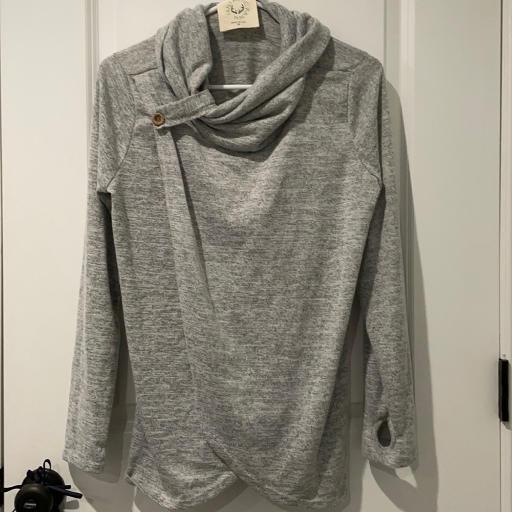 Heavy Gray Long Sleeve Turtleneck